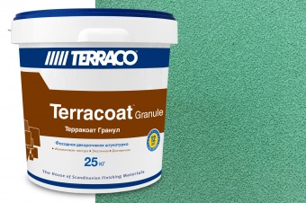Terracoat Silicone Granule декоративная штукатурка на основе высококачественных силиконовых полимеров с зернистой текстурой типа "шуба", доступные размеры зерна: 1,0 мм, 1,5 мм, 2,0 мм, 2,5 мм